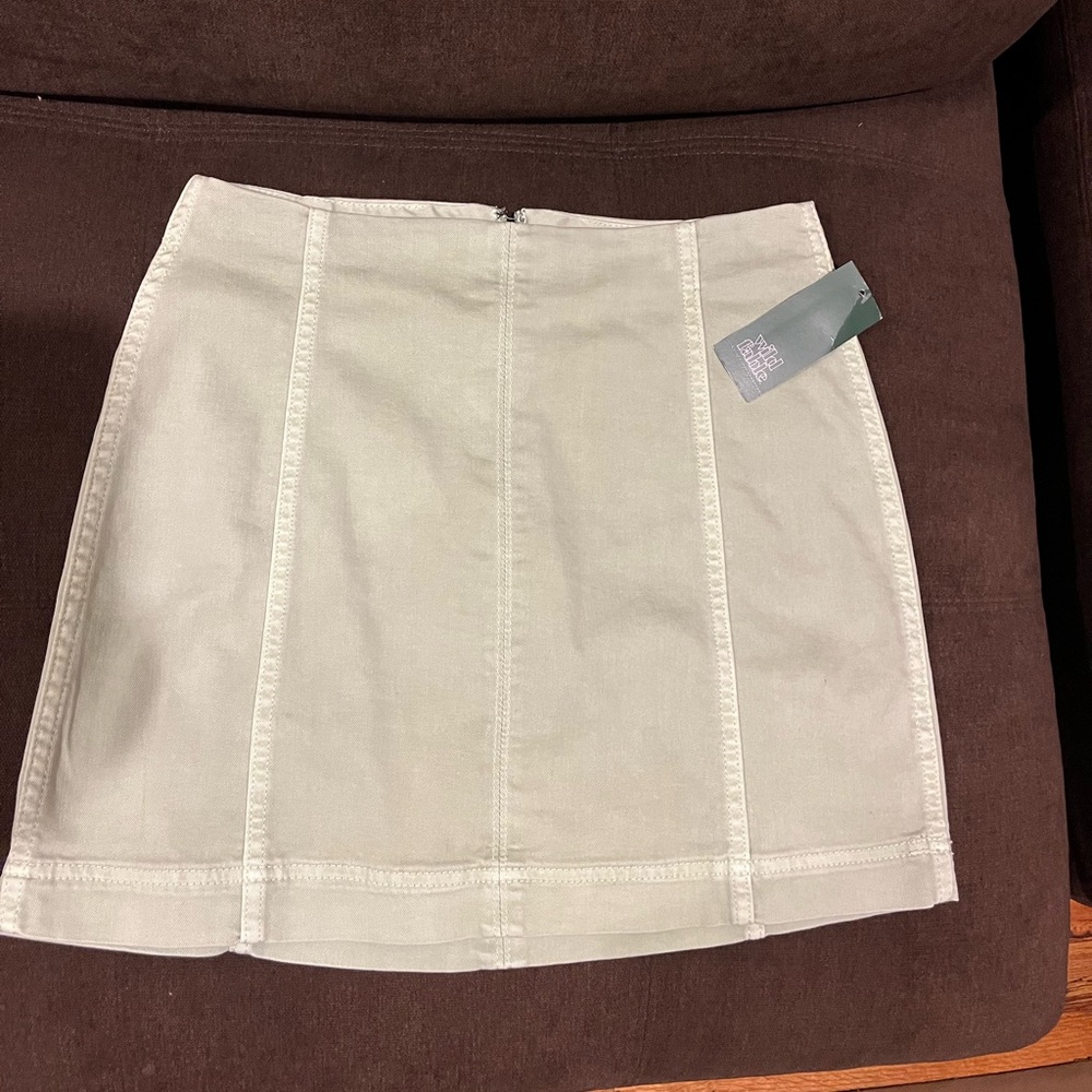 Sage Green Jean Skirt